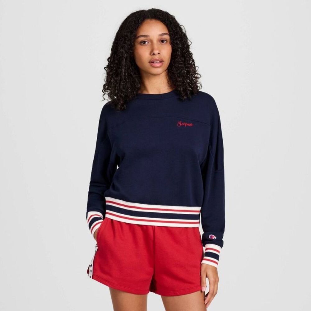 Champion Women's French Terry Sweatshirt - Navy M